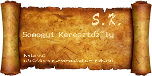 Somogyi Keresztély névjegykártya